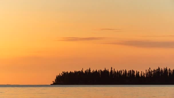 Timelapse Zachód Słońca Nad Pięknym Kuto Bay Wyspa Pines Miękki — Wideo stockowe