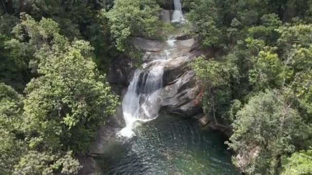 Tiered Cascade Josephine Falls Wooroonooran National Park Cairns Region Far — Stock Video