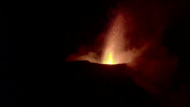 Drone Strzał Wulkanu Cumbre Vieja Erupcji — Wideo stockowe