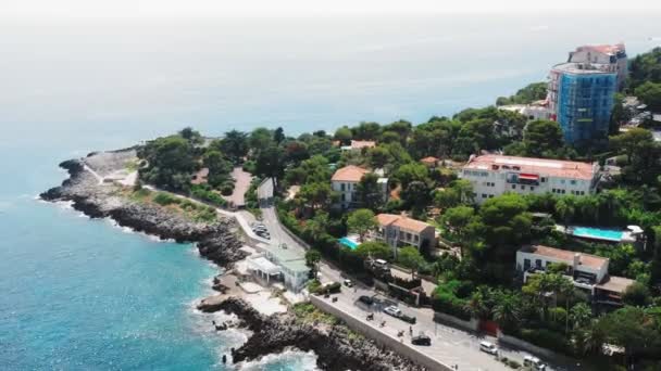 Vista Aerea Della Splendida Costa Sud Della Francia — Video Stock