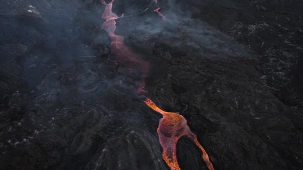 火山の空中ビュー Vieja噴火 — ストック動画