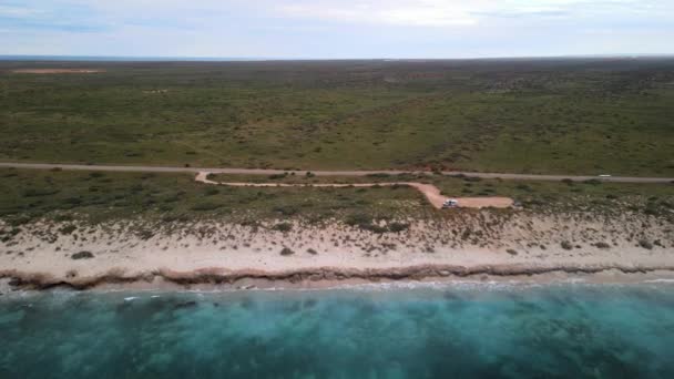 Vista Panorâmica Parque Nacional Cape Range Austrália Ocidental Lugar Verdadeiramente — Vídeo de Stock