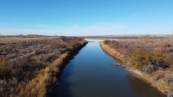 Zuidelijke Oever Boven Red Deer River Alberta Canada Uitzicht Een — Stockvideo