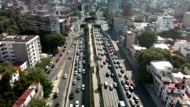Vista Aérea Del Viaducto Ciudad México — Vídeos de Stock