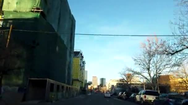 Kör Runt Centrum Denver Colorado Januari 2021 — Stockvideo