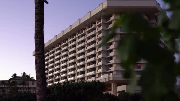 Schüsse Hotel Resort Panning Auf Maui Hawaii — Stockvideo