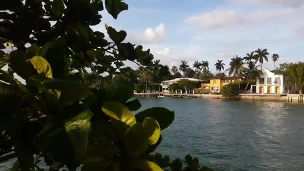 Venetian Islands Miami Florida Stati Uniti America Quartiere Residenziale Lusso — Video Stock