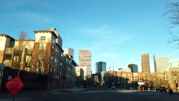 Driving Downtown Denver Colorado January 2021 — Stock Video
