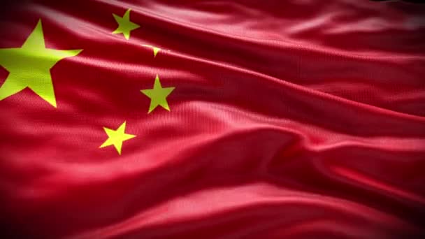 China Flagge Video China Flagge China Flagge Schwenken Video — Stockvideo