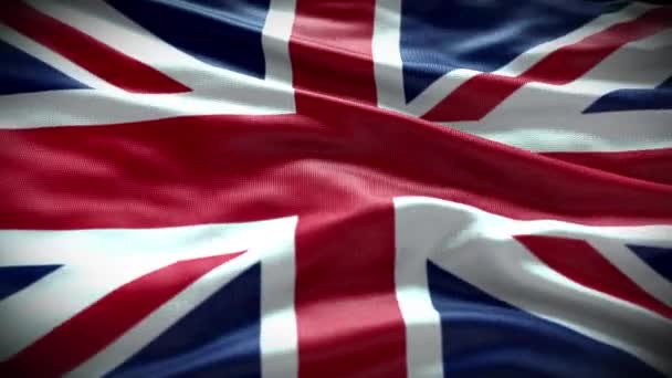 イギリス国旗ビデオ 3D英国国旗 3D大英国旗ビデオ — ストック動画