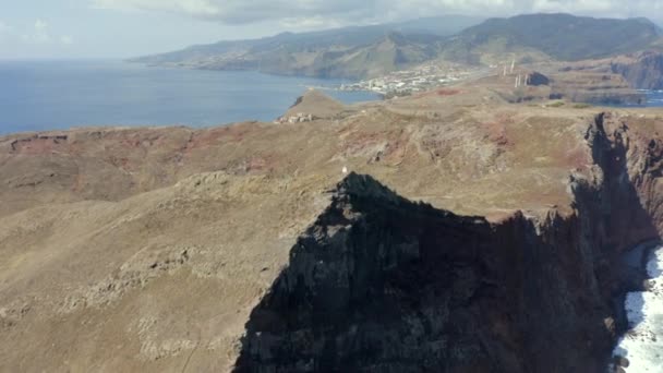 Portekiz Madeira Adası Nda Güneşli Bir Günde Miradouro Ponta Furado — Stok video