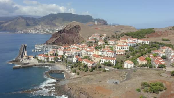 Marina Quinta Grande Small Seaside Village Canical Madeira Island Portugal — стокове відео
