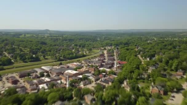 Aerial Hyperlapse Πάνω Από Galena Illinois Καλοκαίρι — Αρχείο Βίντεο