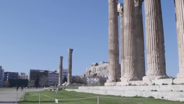 Forntida Ruiner Centrala Aten Grekland — Stockvideo