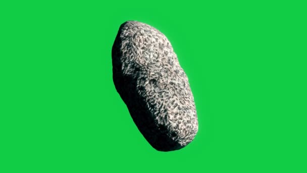 Naadloos Looped Space Asteroïde Vfx Element Groen Scherm — Stockvideo