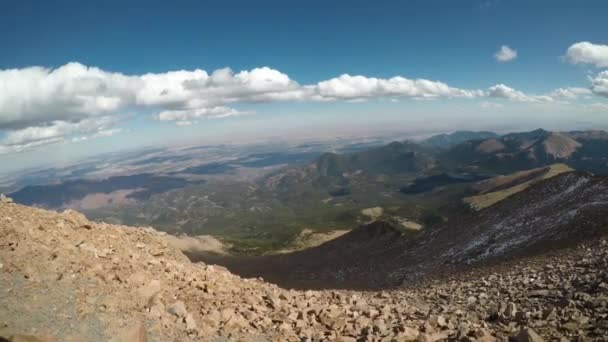 Spektakulärer Blick Vom Pikes Peak Einem Leicht Bewölkten Herbsttag Colorado — Stockvideo