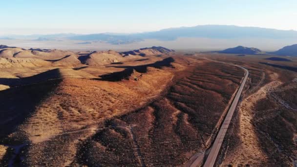 Estradas Montanha Nevada Vista Aérea — Vídeo de Stock