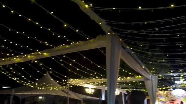 Hermosas Luces Neón Noche — Vídeo de stock