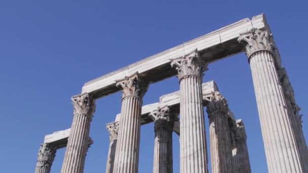 Colonne Ioniche Nel Centro Atene Grecia — Video Stock