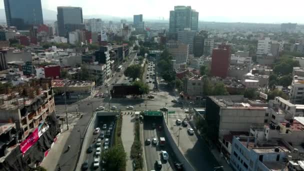 Tiro Aéreo Cidade México Durante Meio Dia — Vídeo de Stock