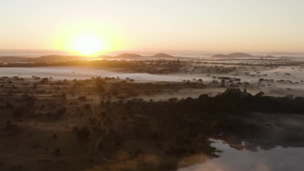Vzduch Krásné Krajiny Zimbabwe Ranních Hodinách — Stock video