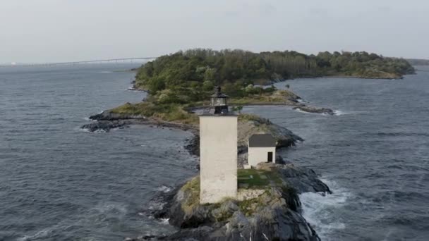 Faro Aéreo Rhode Island Isla Holandesa — Vídeos de Stock