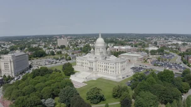 Rhode Island State House Antenne Providence — Stockvideo