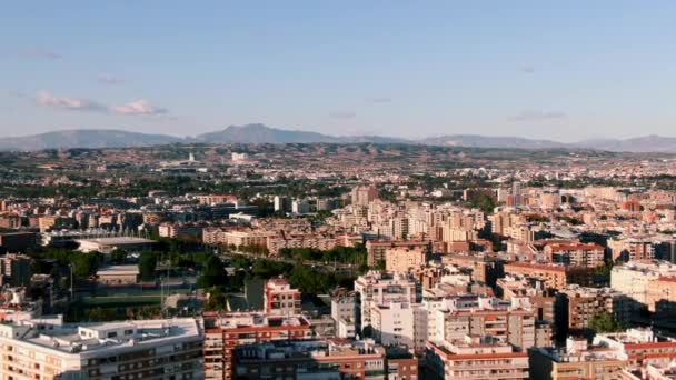 Spanya Daki Murcia Şehrinin Havadan Görünüşü Tarihi Kültürel Turizm Beldesi — Stok video