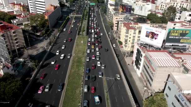 Mexico City Günü Yoğun Salgınında Trafik Sıkışıklığı — Stok video