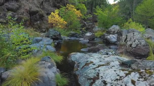 Colorido Montanha Fluxo Aéreo Tiro — Vídeo de Stock