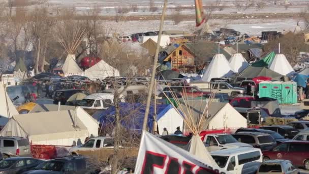 Demonstran Berbaris Standing Rock — Stok Video