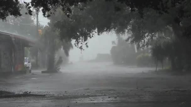 Kasırga Görüntüleri Fırtına Vurucuları Küçük Kasaba — Stok video