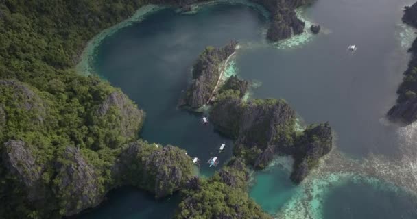 Wyspa Coron Języku Calamian Palawan Filipinach Antena — Wideo stockowe