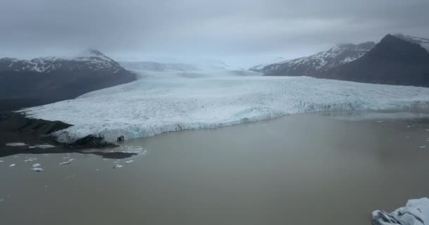 Laguna Glaciale Jokulsarlon Con Copertura Nel Parco Nazionale Vatnajokull Islanda — Video Stock