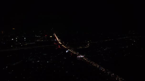 Lapso Tempo Atmosfera Noturna Uma Cidade — Vídeo de Stock