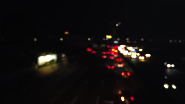 Zoom Out Blur Traffic Road Guardrail — Stok Video