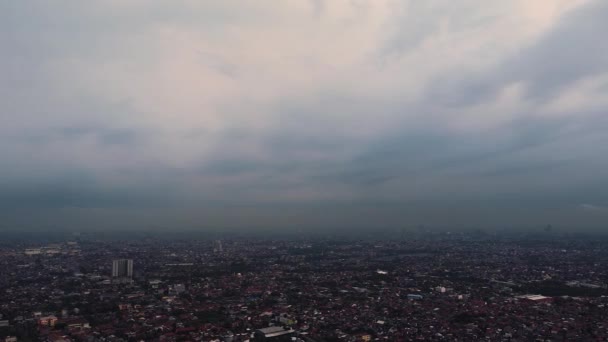 Thunderstorms Lightning Strikes Occur Urban Sky — Stock Video