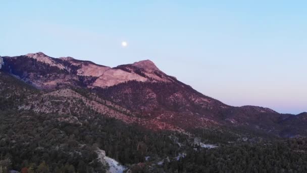 チャールストン ネバダ山のムーンライト パノラマ — ストック動画