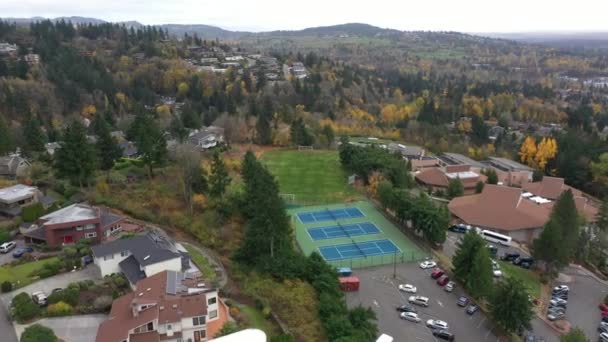 Cinematic Luchtfoto Drone Pan Beelden Van Somerset Olympic Ridge Newcastle — Stockvideo