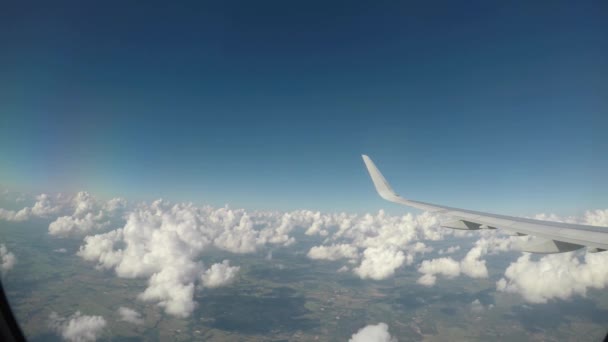 Flug 000 Fuß Höhe Einem Leicht Bewölkten Tag Über Texas — Stockvideo