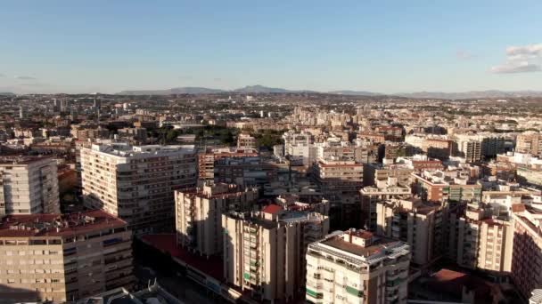 Toma Aérea Estática Ciudad Murcia España Histórica Ciudad Europea Bajo — Vídeo de stock