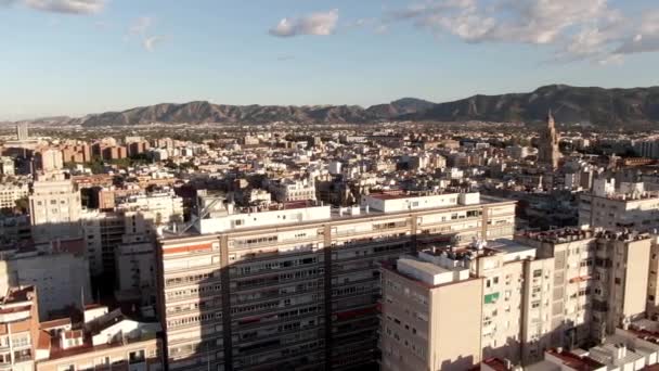 Saint Mary Katedrali Ile Murcia Şehri Nde Hava Manzarası Yayılıyor — Stok video