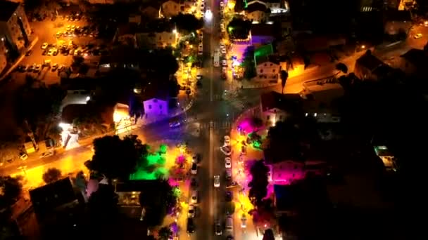 Time Lapse Road Night Γρήγορη Κίνηση Του Οχήματος Στο Πολυσύχναστο — Αρχείο Βίντεο