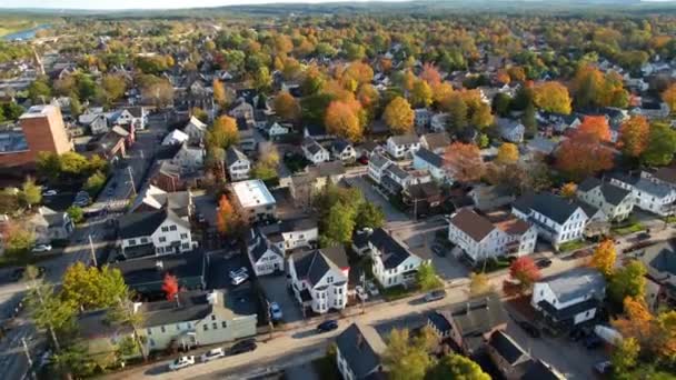 Concord New Hampshire Eyaleti Abd Hava Görünümü Güneşli Sonbahar Günü — Stok video