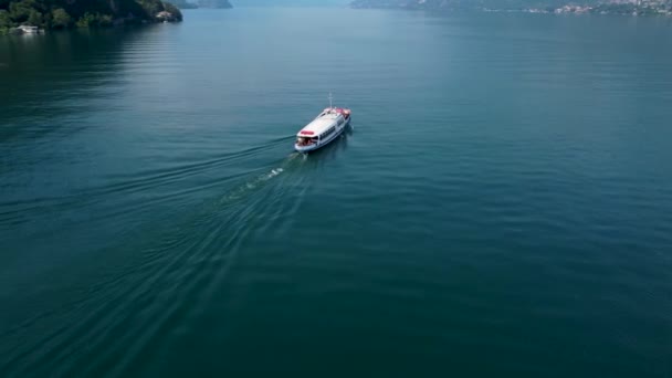 Barco Lago Como — Vídeo de Stock