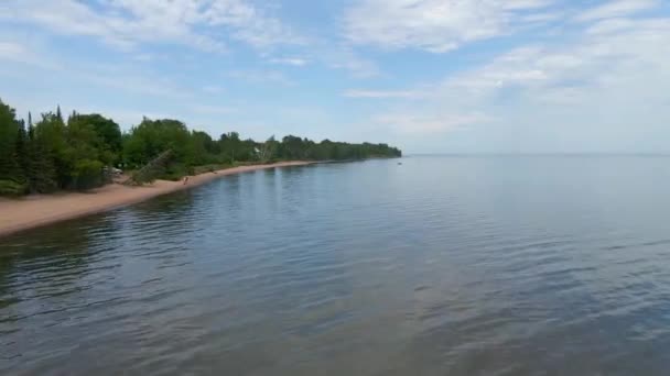 Légi Kilátás Madeline Island Lake Superior Wisconsinban — Stock videók