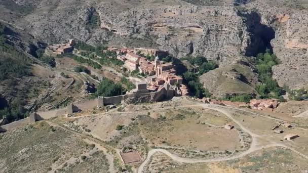 Albarracn Municipio Sierra Albarracin Provincia Teruel Spanien — Stockvideo