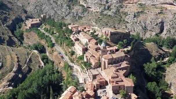 Albarracn Municipio Sierra Albarracn Provincia Teruel Spanien — Stockvideo