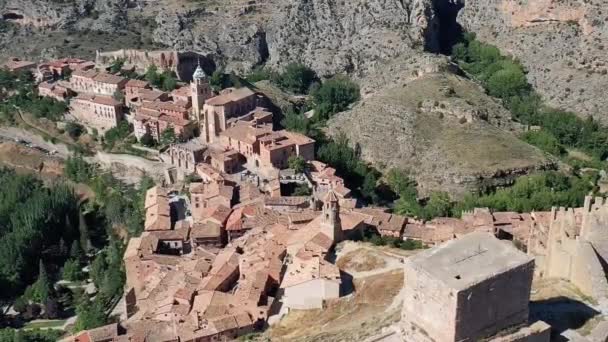Albarracn Municipio Sierra Albarracn Provincia Teruel Spanya — Stok video
