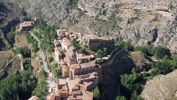 Albarracn Municipio Sierra Albarracin Provincia Teruel Španělsko — Stock video